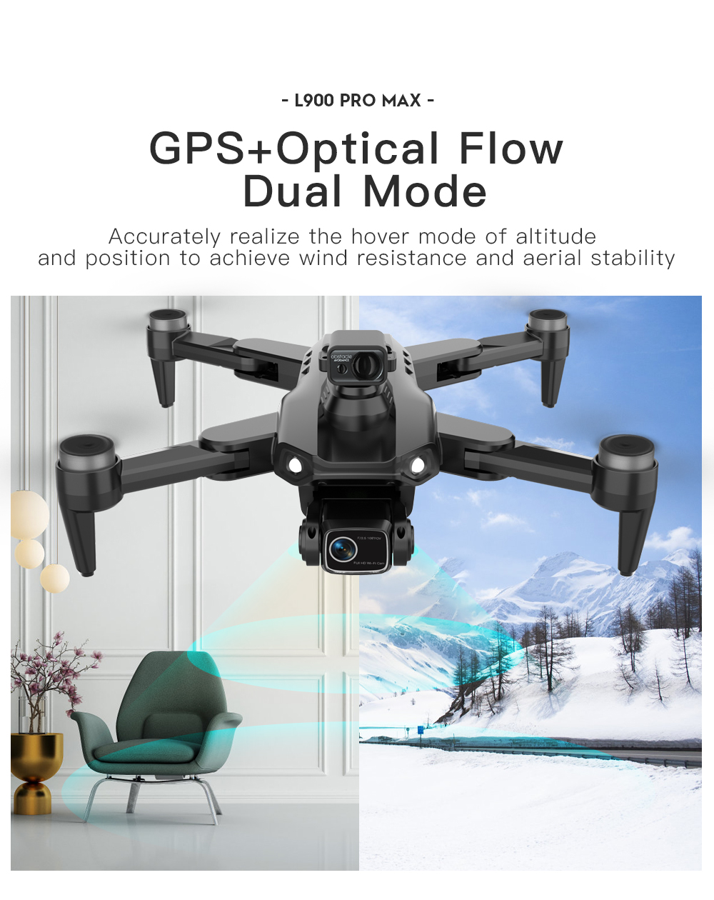 LYZRC L900 PRO MAX تجنب العوائ - مراجعة Drone Gps Mount وسعره